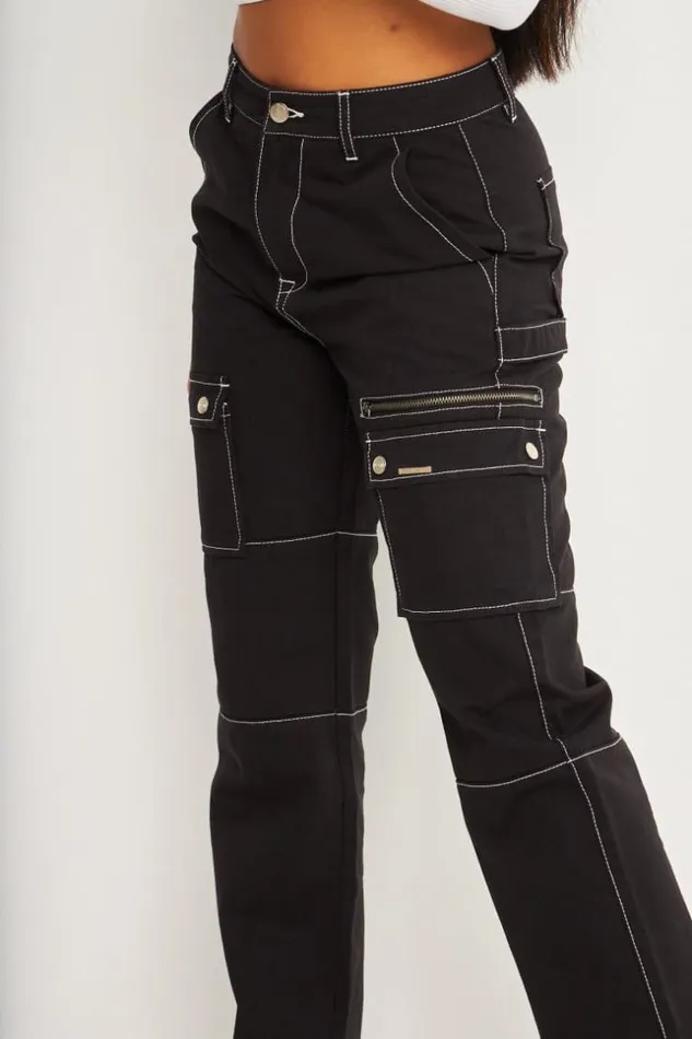 Women Brentiny Cargo Trousers In Black Black Brentiny Paris Pants