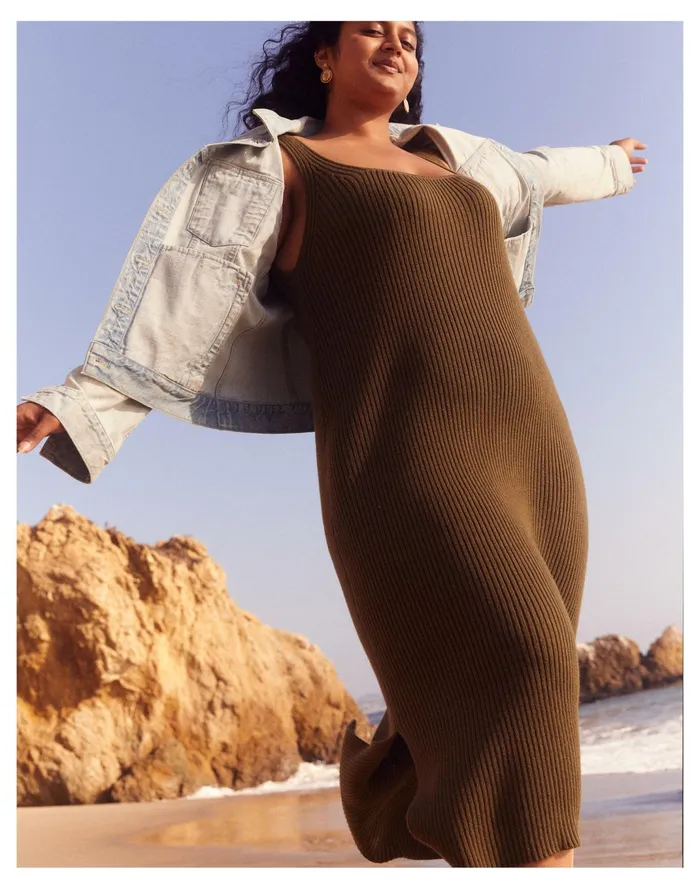 Women Brodale Sweater Tank Dress Kale Madewell Dresses Women Brodale Sweater Tank Dress Kale Madewell Dresses