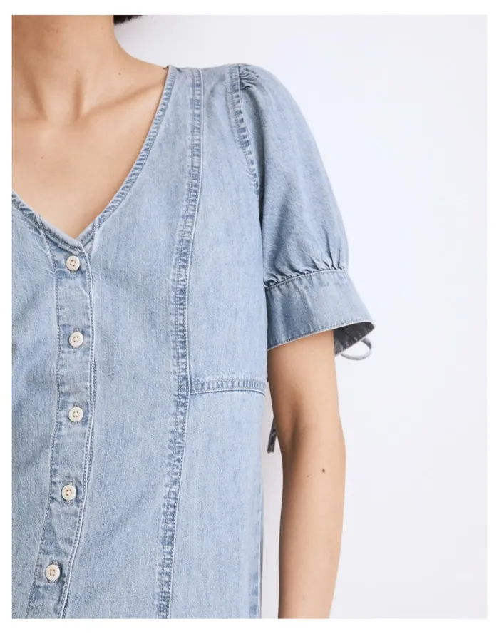 Women Button Front Mini Dress Brannon Wash Madewell Dresses Women Button Front Mini Dress Brannon Wash Madewell Dresses