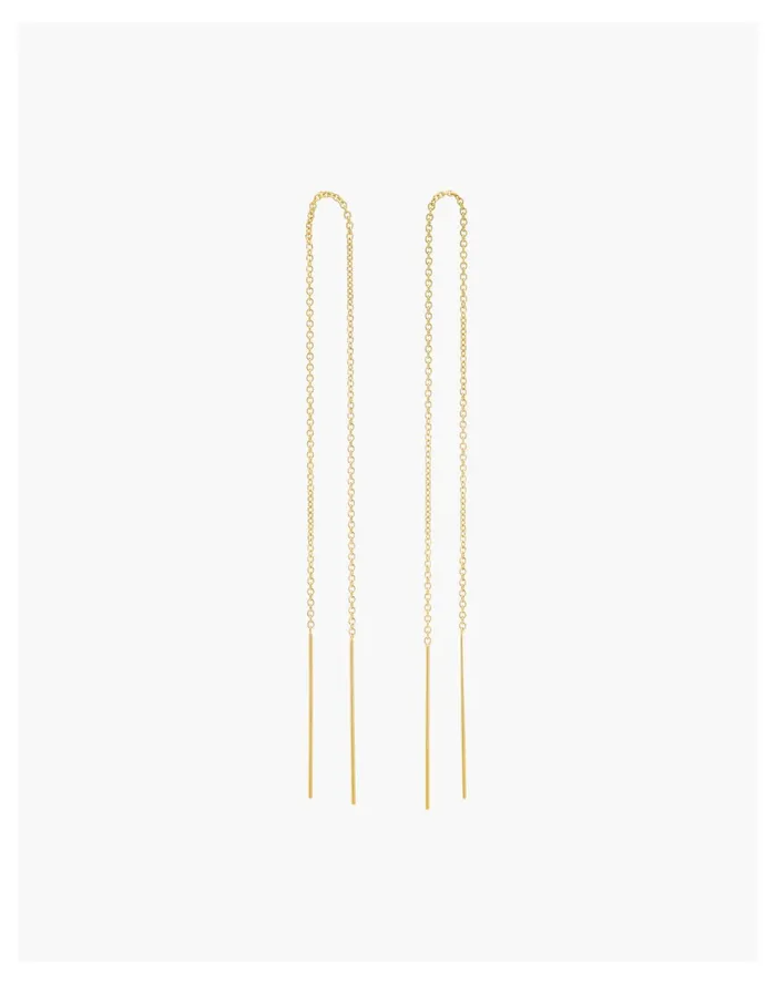 Women BYCHARI NEEDLE and THREAD EARRINGS Gold Madewell Earrings