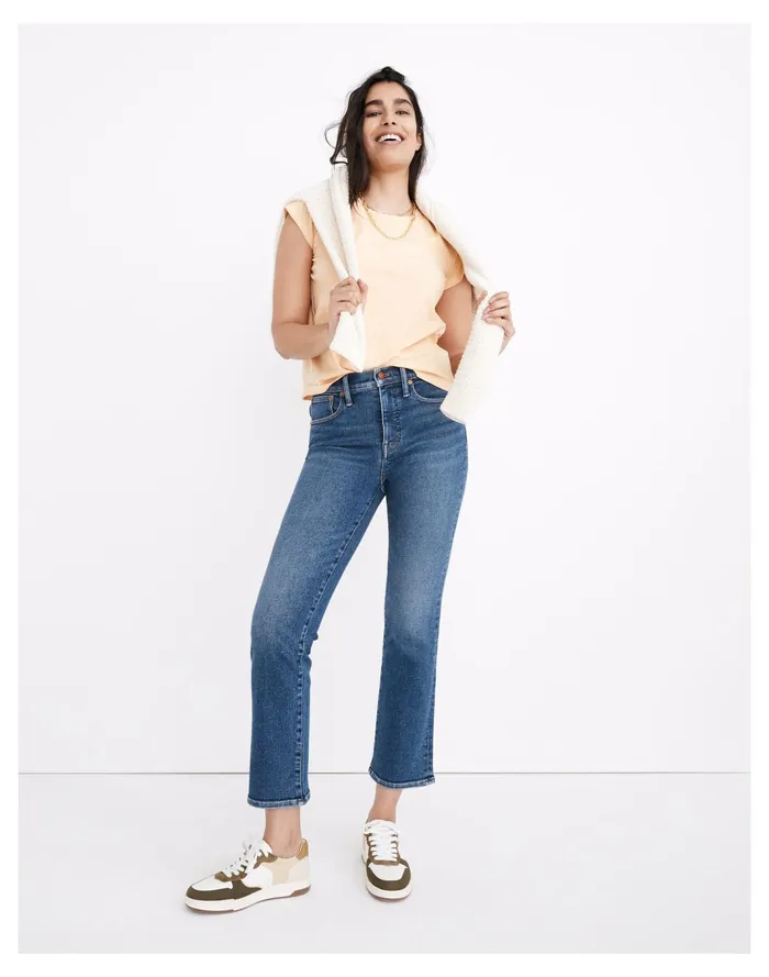 Women Cali Demi Boot Jeans In Bodney Wash Bodney Wash Madewell Jeans