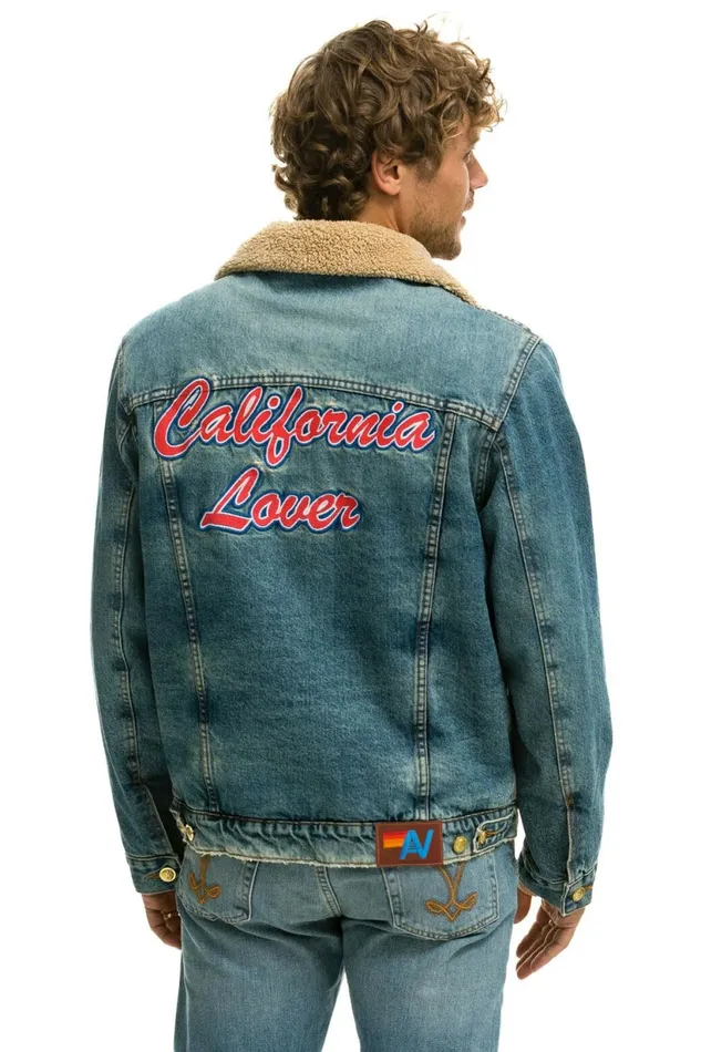 Women CALI LOVER RANCH SHERPA DENIM JACKET 8211 VINTAGE Aviator Nation Women CALI LOVER RANCH SHERPA DENIM JACKET 8211 VINTAGE Aviator Nation