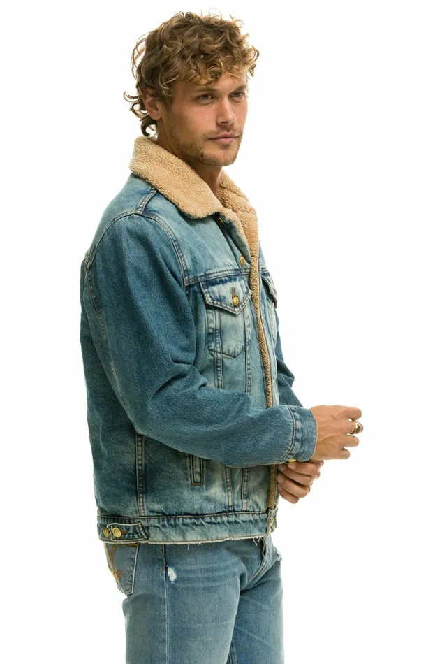 Women CALI LOVER RANCH SHERPA DENIM JACKET 8211 VINTAGE Aviator Nation Women CALI LOVER RANCH SHERPA DENIM JACKET 8211 VINTAGE Aviator Nation