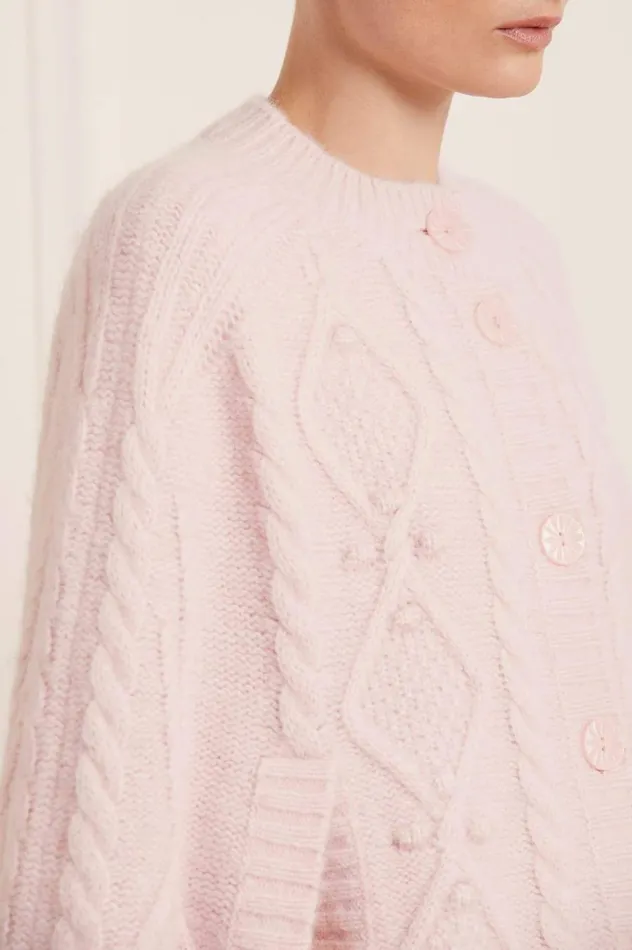 Women Capes Needle and Thread Sylvie Cable Cape Pink