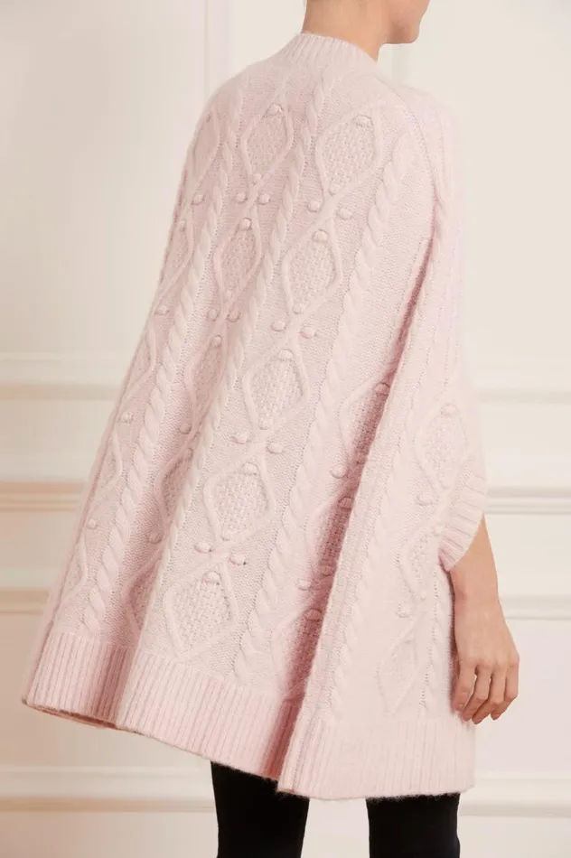 Women Capes Needle and Thread Sylvie Cable Cape Pink