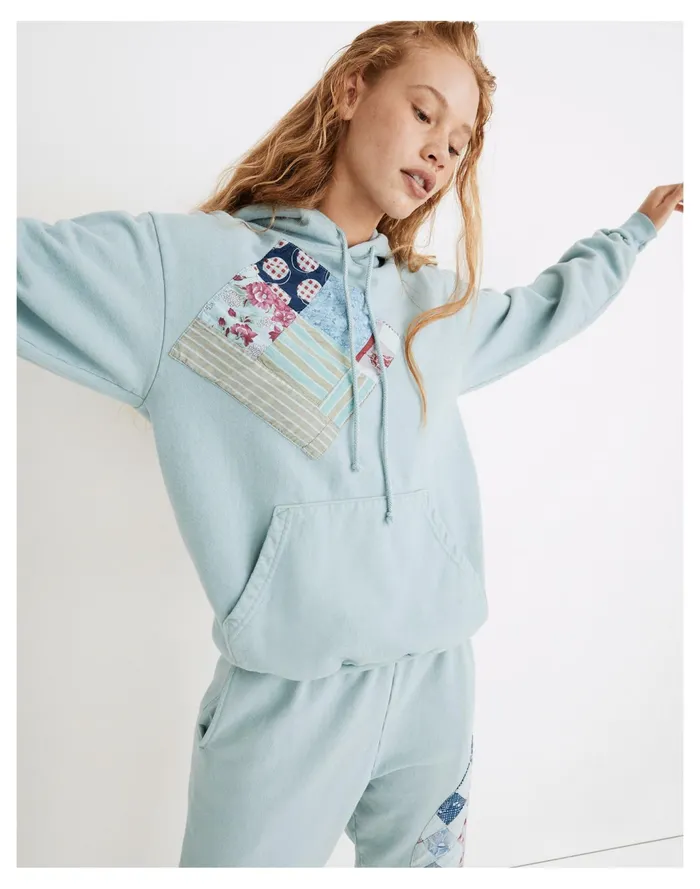 Women Carleen Overdyed Patchwork Hoodie Sweatshirt Skye Overdye Madewell Sweatshirts and Sweatpants Women Carleen Overdyed Patchwork Hoodie Sweatshirt Skye Overdye Madewell Sweatshirts and Sweatpants