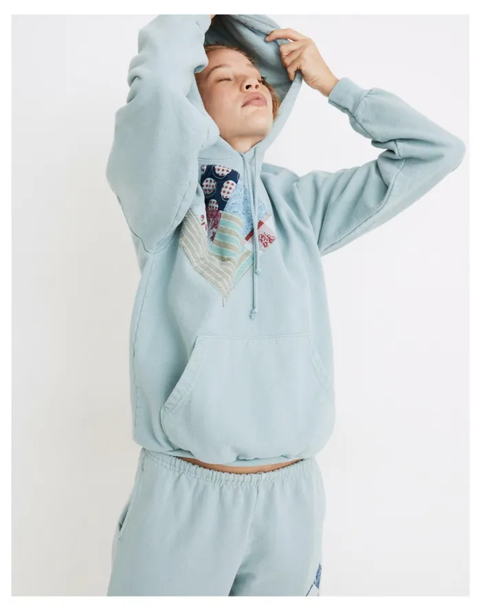 Women Carleen Overdyed Patchwork Hoodie Sweatshirt Skye Overdye Madewell Sweatshirts and Sweatpants Women Carleen Overdyed Patchwork Hoodie Sweatshirt Skye Overdye Madewell Sweatshirts and Sweatpants