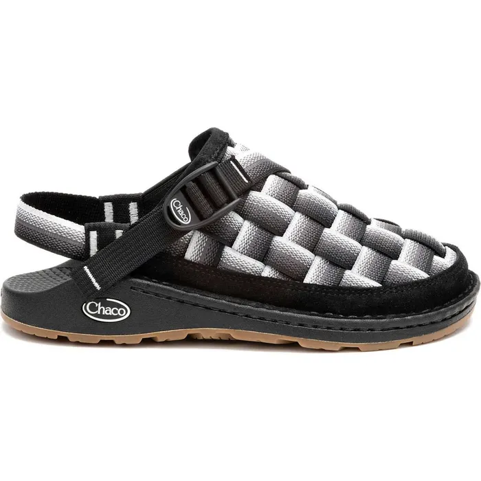 Women Chaco Clogs and SlipOns Canyon Woven Clog Fade Black and White