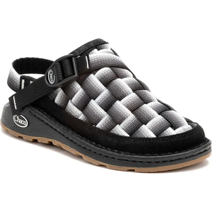 Women Chaco Clogs and SlipOns Canyon Woven Clog Fade Black and White