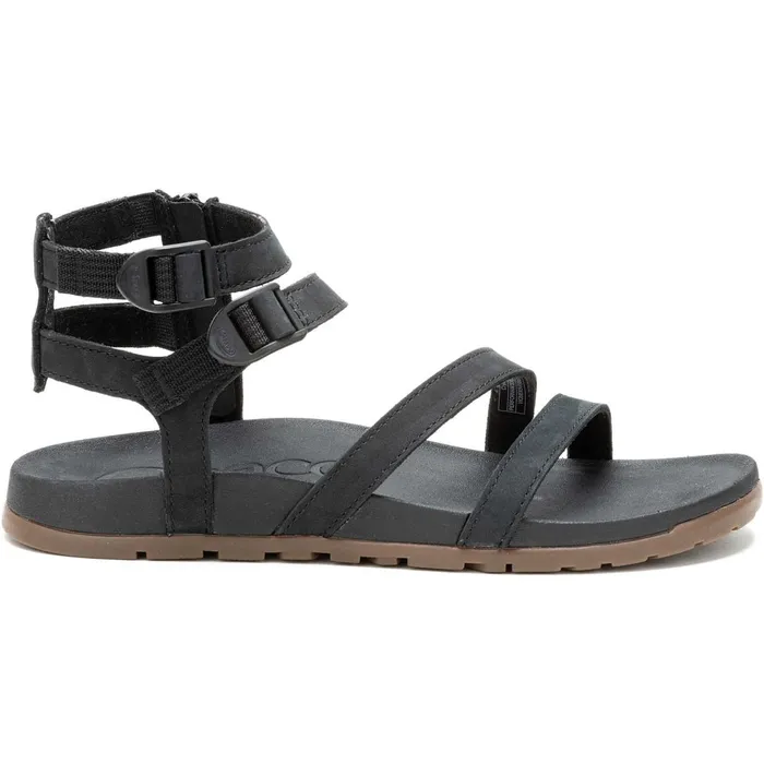Women Chaco Sandals Lowdown Strappy High Sandal Black