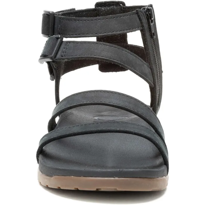 Women Chaco Sandals Lowdown Strappy High Sandal Black