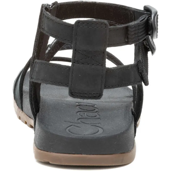 Women Chaco Sandals Lowdown Strappy High Sandal Black