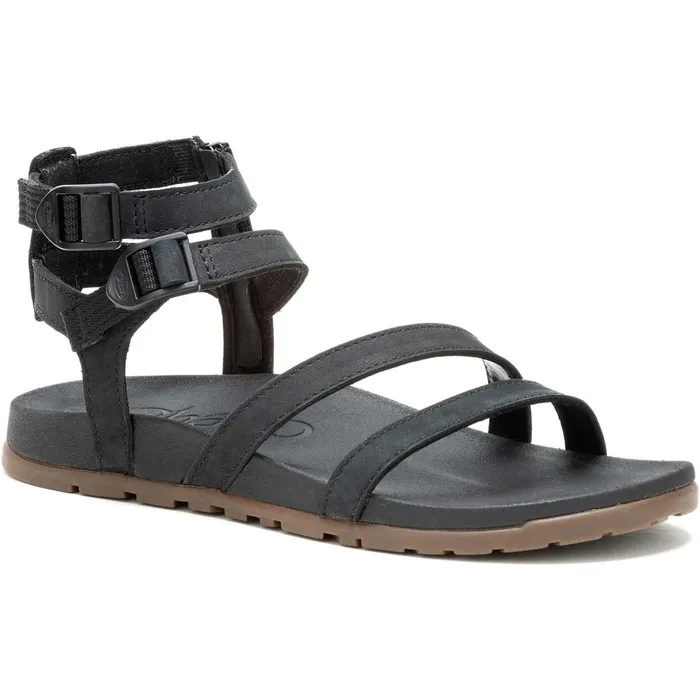 Women Chaco Sandals Lowdown Strappy High Sandal Black