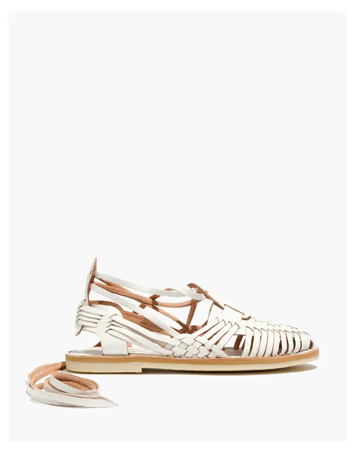 Women Chamula Sayulita Ankle Wrap Sandals White Madewell Sandals Women Chamula Sayulita Ankle Wrap Sandals White Madewell Sandals