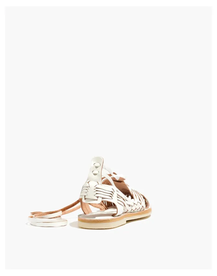 Women Chamula Sayulita Ankle Wrap Sandals White Madewell Sandals Women Chamula Sayulita Ankle Wrap Sandals White Madewell Sandals