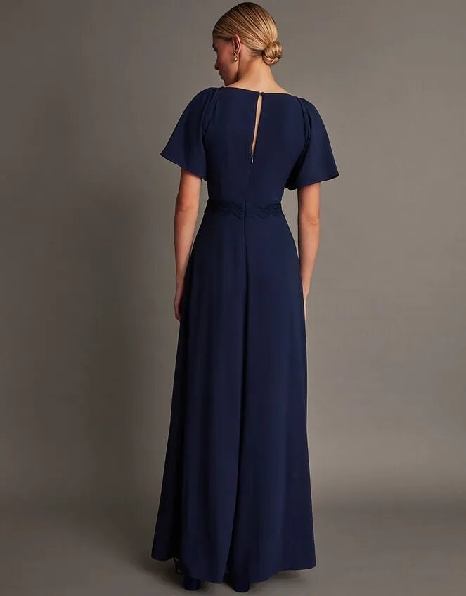 Women Charlotte Crepe Maxi Dress Blue Monsoon Occasionwear