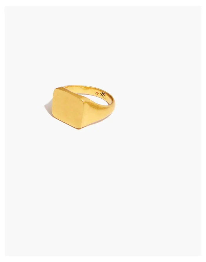 Women Chunky Signet Ring Vintage Gold Madewell Rings