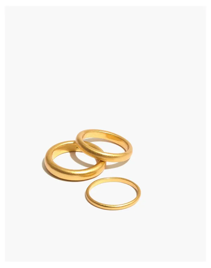 Women Chunky Stacking Ring Set Vintage Gold Madewell Rings