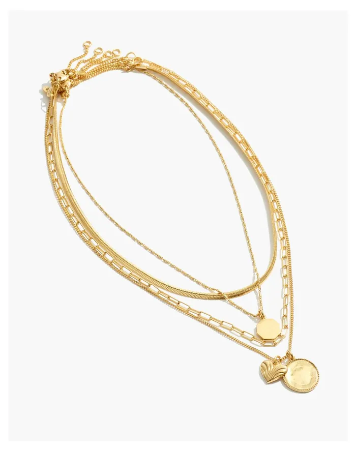 Women Classic Chain Necklace Set Vintage Gold Madewell Necklaces Women Classic Chain Necklace Set Vintage Gold Madewell Necklaces