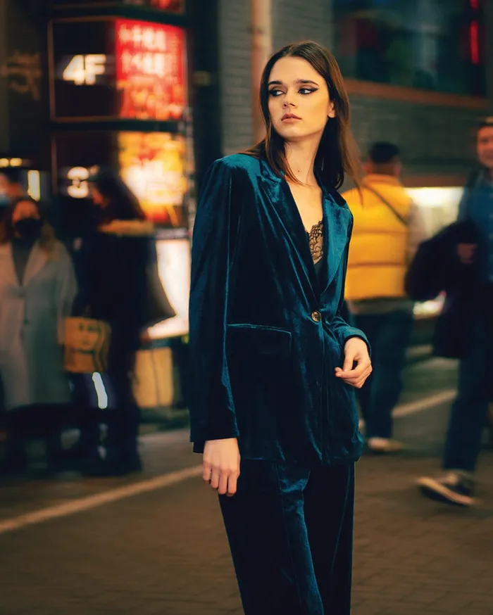 Women Coats and Jackets Belle and Bloom Eternity Velvet Blazer 8211 Dark Teal