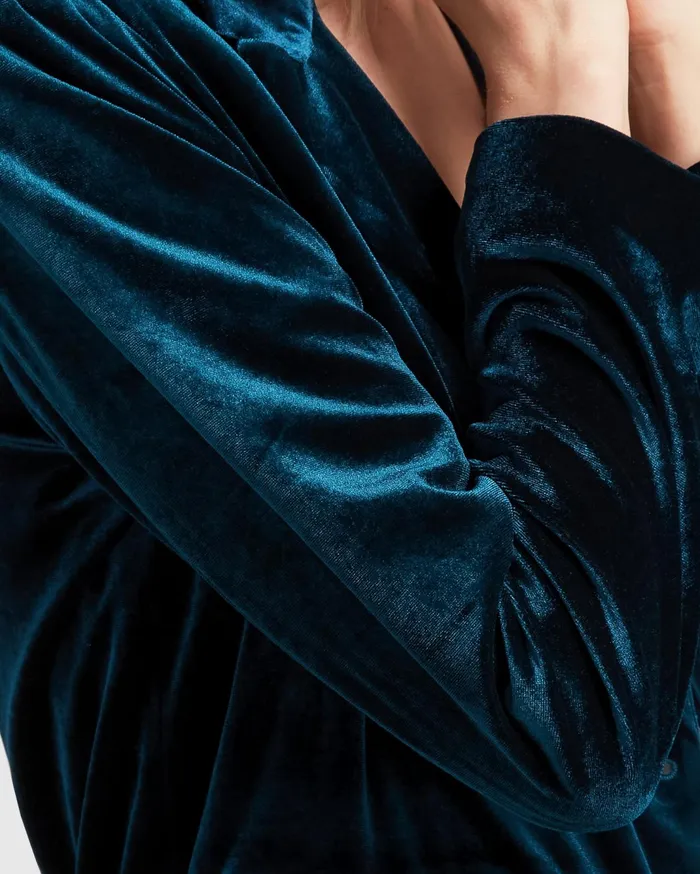 Women Coats and Jackets Belle and Bloom Eternity Velvet Blazer 8211 Dark Teal