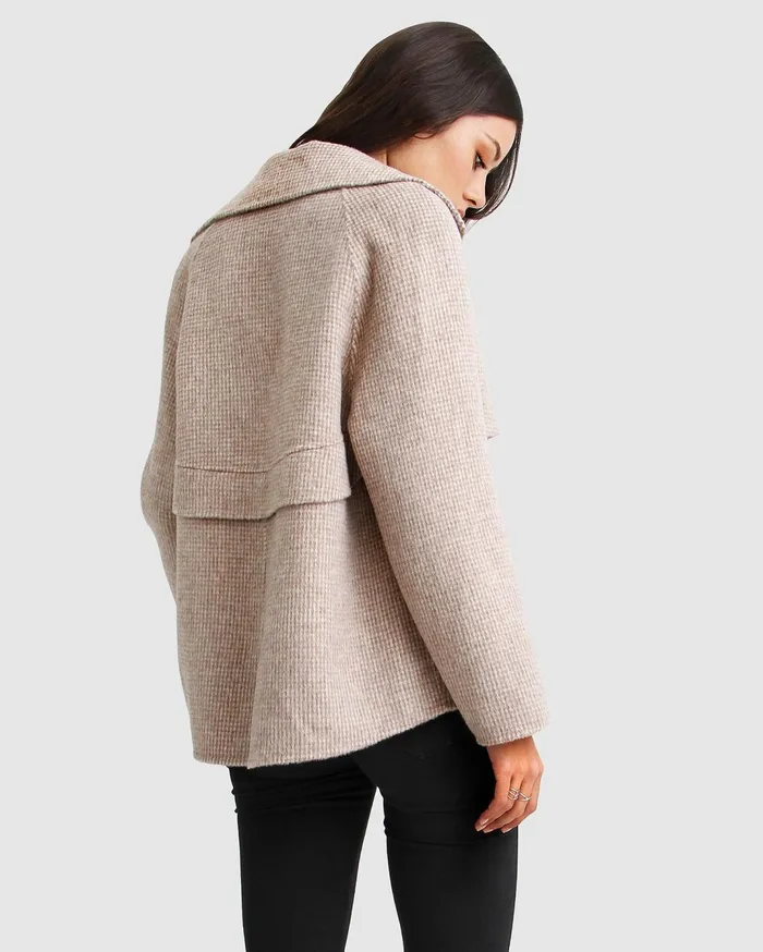 Women Coats and Jackets Belle and Bloom I039m Yours Wool Blend Peacoat 8211 Beige
