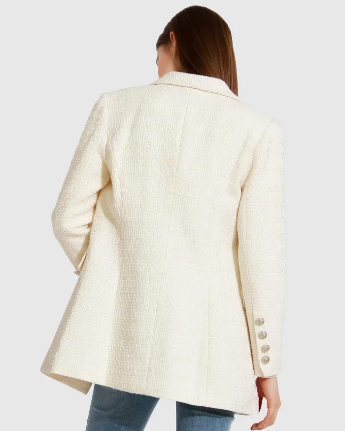 Women Coats and Jackets Belle and Bloom Princess Polina Tweed Blazer 8211 Cream