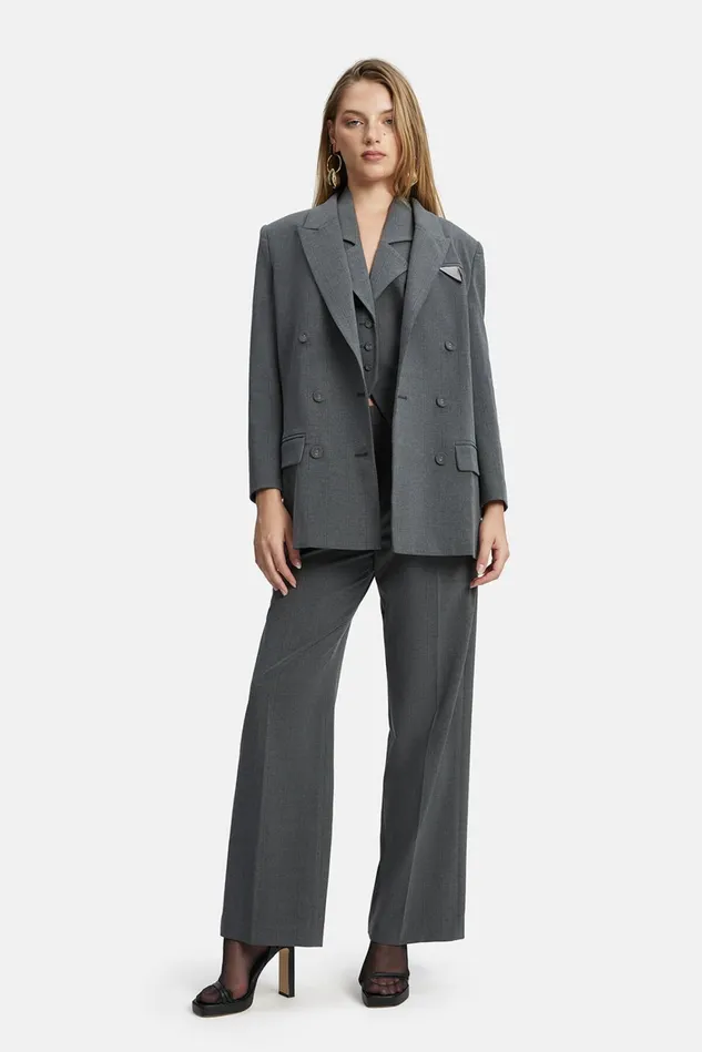 Women Coats Bardot Pin Stripe Classic Blazer In Grey Stripe Grey Stripe