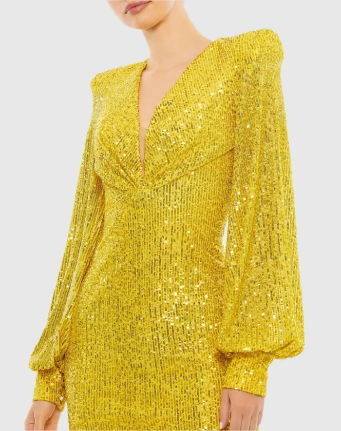 Women Cocktail Dresses Mac Duggal Sequined Structured Bishop Sleeve Midi Dress Magenta Women Cocktail Dresses Mac Duggal Sequined Structured Bishop Sleeve Midi Dress Magenta
