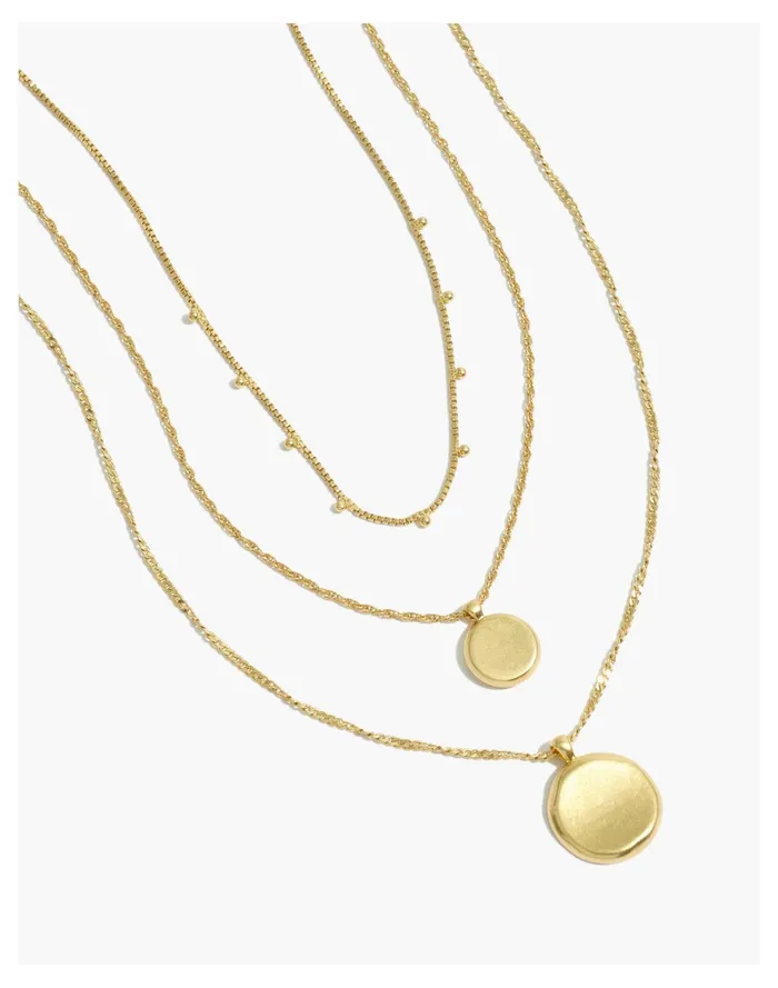 Women Coin Necklace Set Vintage Gold Madewell Necklaces