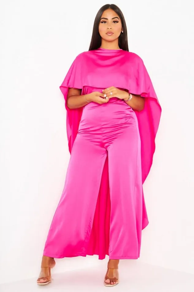 Women Combinaison Rose Ample Satine Empicement Sur Les paules Pink Brentiny Paris Playsuits Women Combinaison Rose Ample Satine Empicement Sur Les paules Pink Brentiny Paris Playsuits