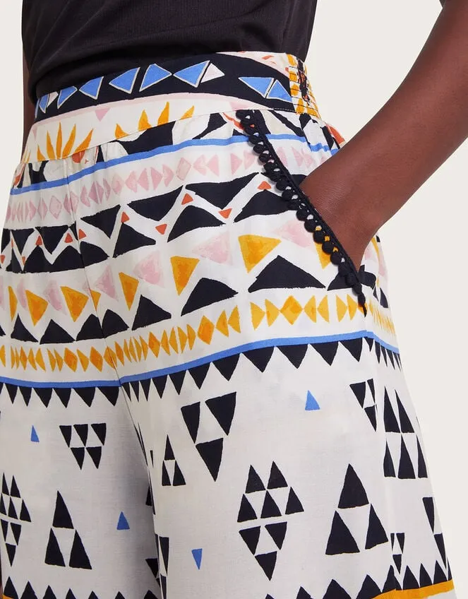 Women Corey Print Trousers Ivory Monsoon Beachwear and Swimwear
