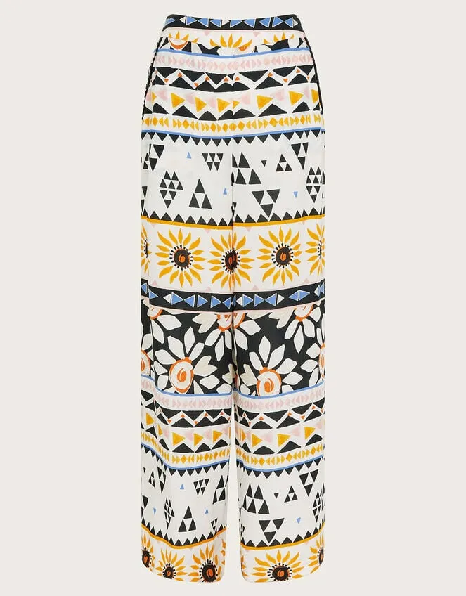 Women Corey Print Trousers Ivory Monsoon Beachwear and Swimwear