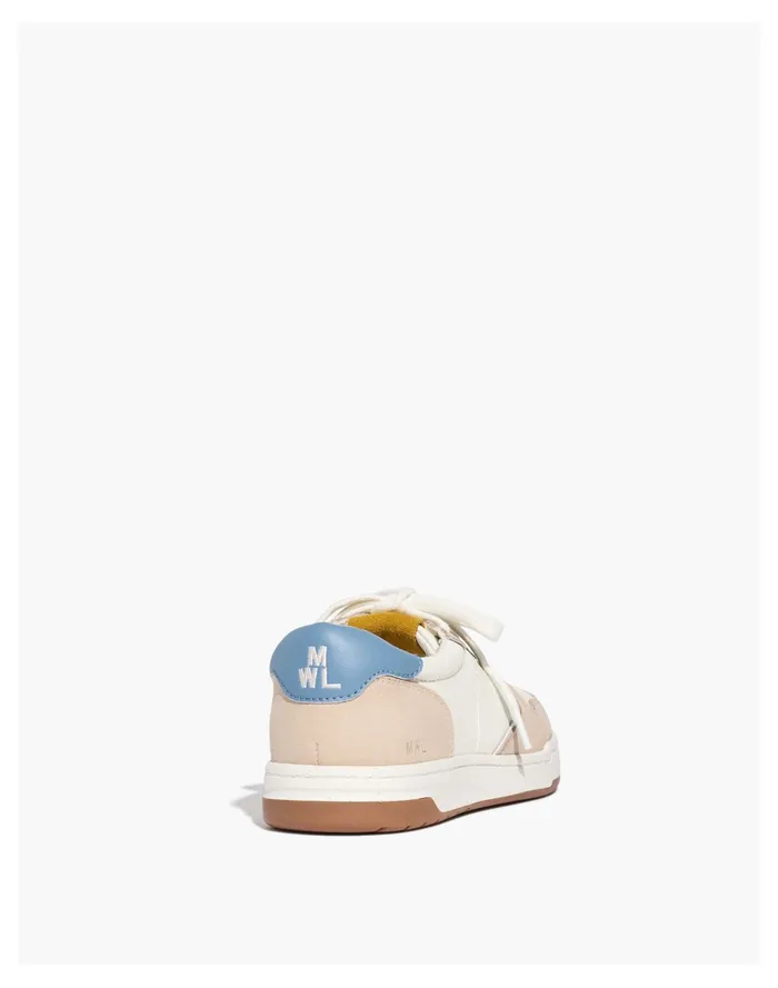 Women Court Sneakers In Neutral Leather And Suede Tranquil Lake Multi Madewell Sneakers Women Court Sneakers In Neutral Leather And Suede Tranquil Lake Multi Madewell Sneakers