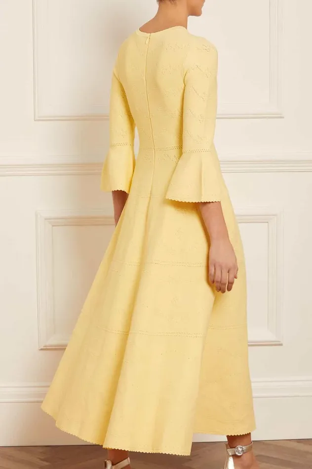 Women Day Dresses Needle and Thread Pretty Pointelle Knit Gown Yellow
