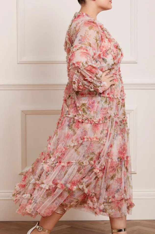 Women Day Dresses Needle and Thread Summer Song Diamond Ruffle Ballerina Dress Multi