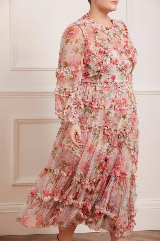 Women Day Dresses Needle and Thread Summer Song Diamond Ruffle Ballerina Dress Multi