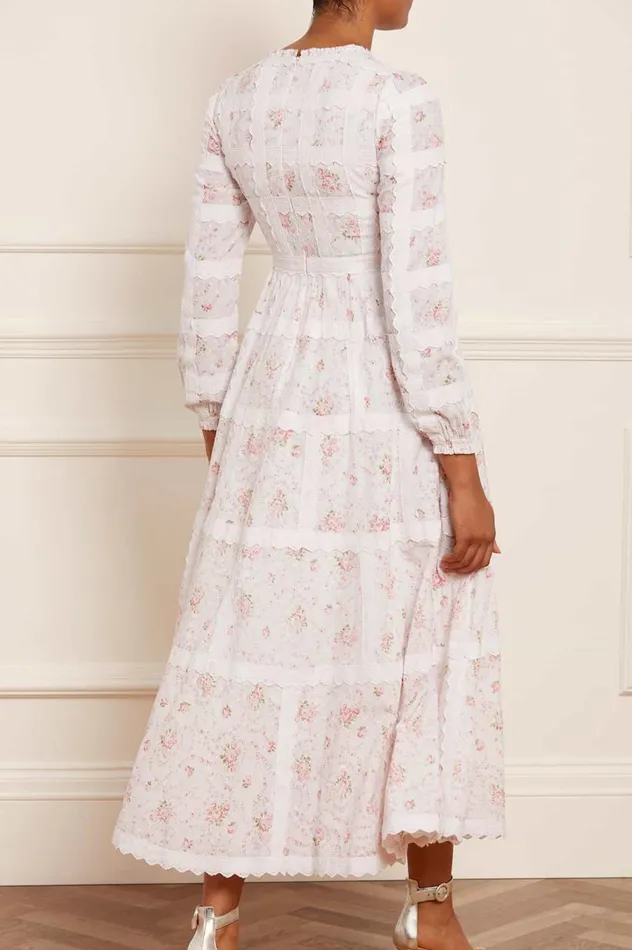 Women Day Dresses Needle and Thread Vintage Ditsy Sophia Long Sleeve Ankle Gown Multi Women Day Dresses Needle and Thread Vintage Ditsy Sophia Long Sleeve Ankle Gown Multi