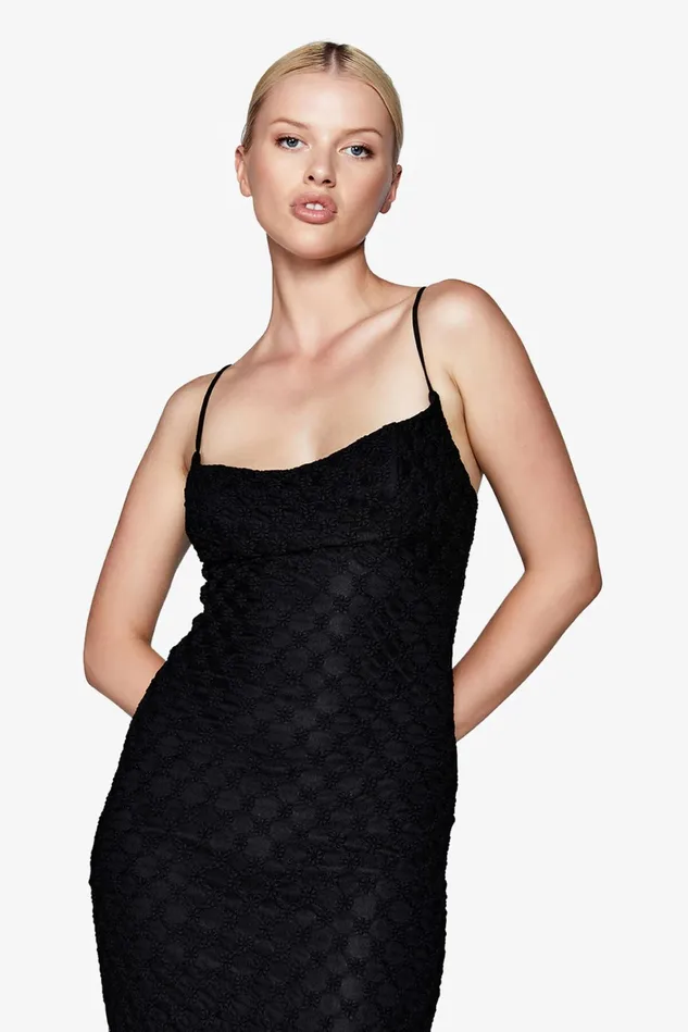 Women Day To Night Dresses Bardot Adoni Mesh Midi Dress In Black Black Women Day To Night Dresses Bardot Adoni Mesh Midi Dress In Black Black