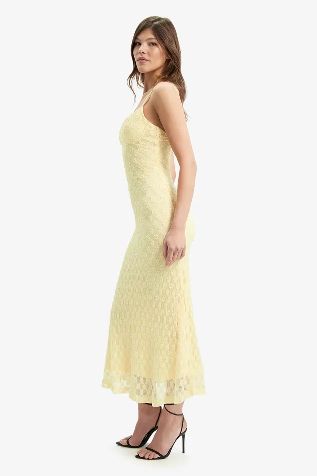 Women Day To Night Dresses Bardot Adoni Mesh Midi Dress In Canary Yellow Canary Yellow Women Day To Night Dresses Bardot Adoni Mesh Midi Dress In Canary Yellow Canary Yellow