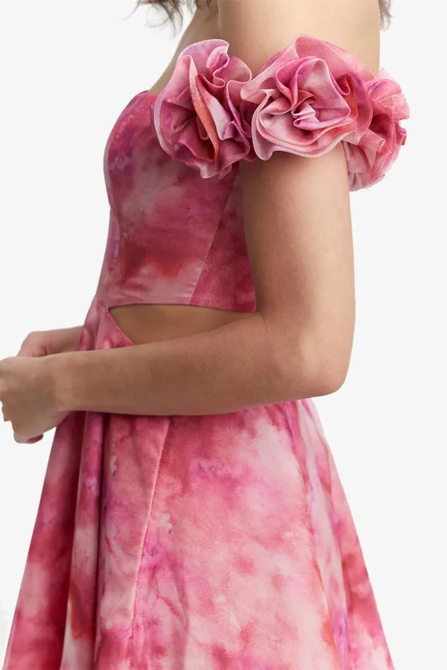 Women Day To Night Dresses Bardot Cupid Mini Dress In Pink Tie Dye Pink Tie Dye Women Day To Night Dresses Bardot Cupid Mini Dress In Pink Tie Dye Pink Tie Dye