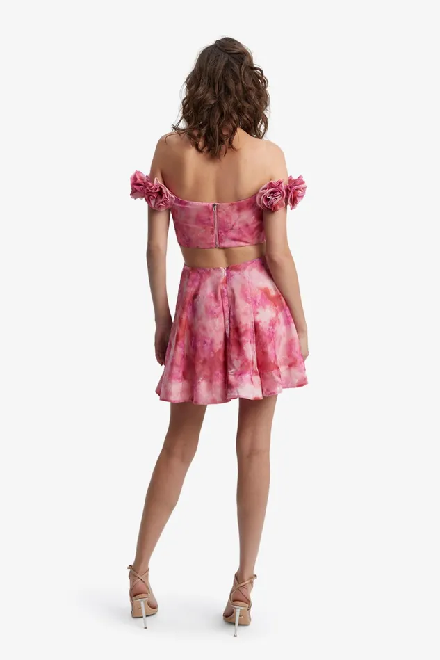 Women Day To Night Dresses Bardot Cupid Mini Dress In Pink Tie Dye Pink Tie Dye Women Day To Night Dresses Bardot Cupid Mini Dress In Pink Tie Dye Pink Tie Dye
