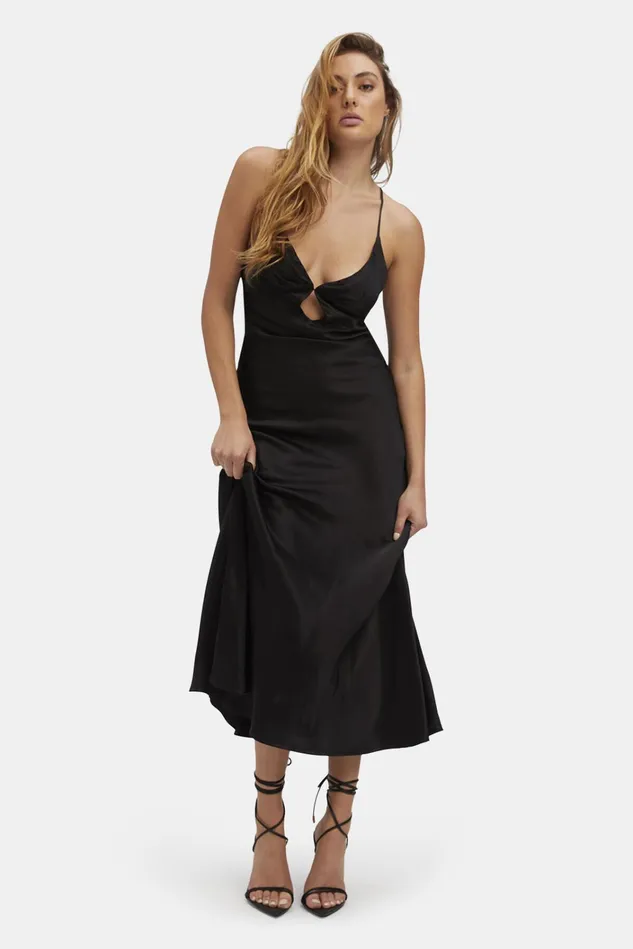 Women Day To Night Dresses Bardot Zuri Slip Dress In Black Black Women Day To Night Dresses Bardot Zuri Slip Dress In Black Black