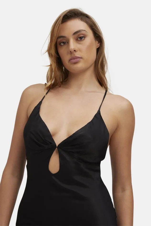 Women Day To Night Dresses Bardot Zuri Slip Dress In Black Black Women Day To Night Dresses Bardot Zuri Slip Dress In Black Black