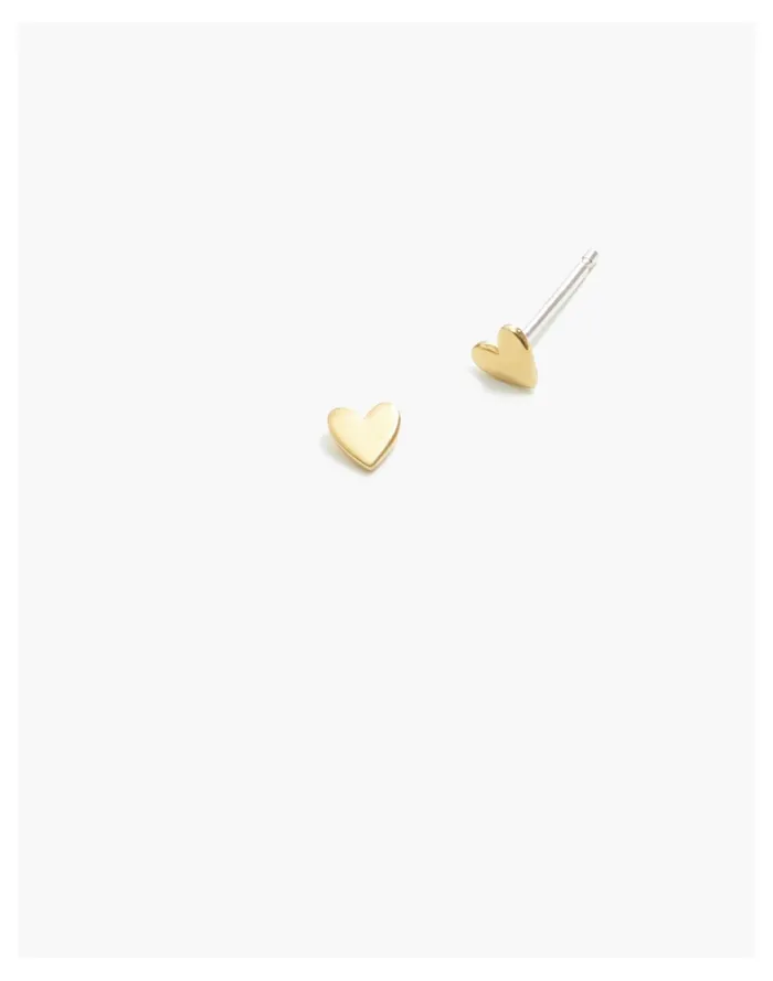 Women Delicate Collection Demi Fine Heart Stud Earrings 14k Gold Madewell 14K GoldPlated Women Delicate Collection Demi Fine Heart Stud Earrings 14k Gold Madewell 14K GoldPlated
