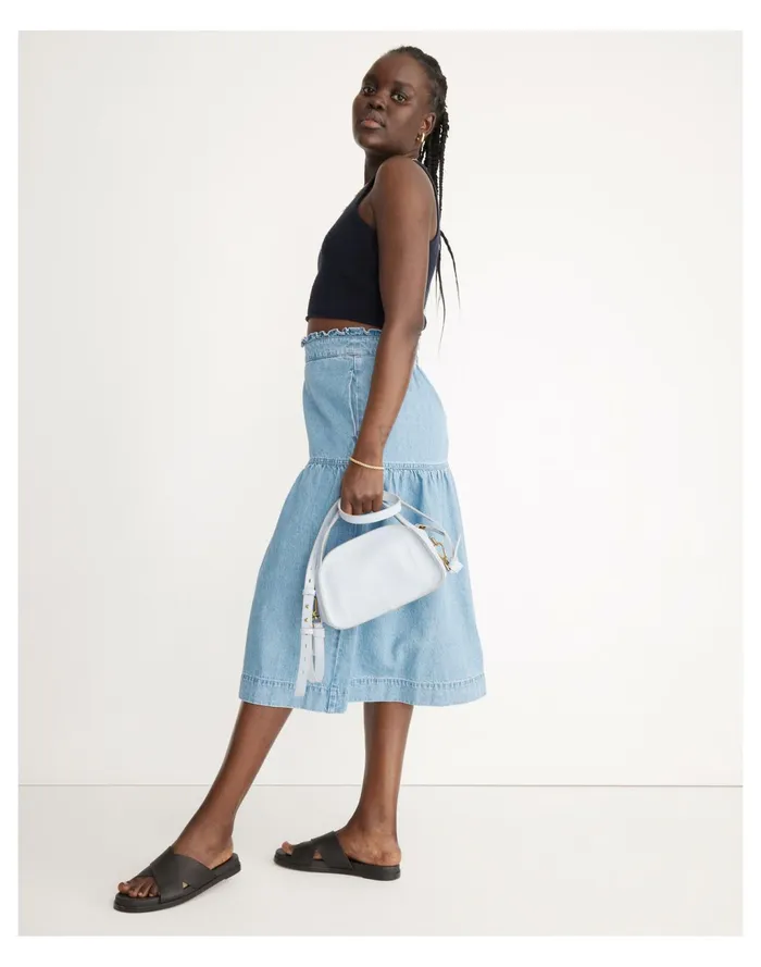 Women Denim Pull On Midi Skirt In Normandie Wash Normandie Wash Madewell Skirts Women Denim Pull On Midi Skirt In Normandie Wash Normandie Wash Madewell Skirts