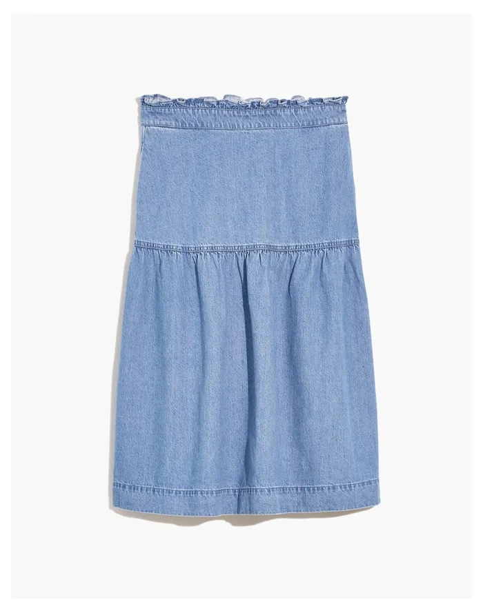Women Denim Pull On Midi Skirt In Normandie Wash Normandie Wash Madewell Skirts Women Denim Pull On Midi Skirt In Normandie Wash Normandie Wash Madewell Skirts