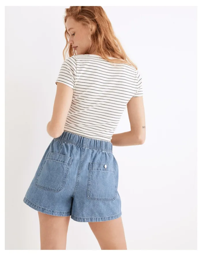 Women Denim Pull On Utility Shorts In Grandfield Wash Grandfield Wash Madewell Shorts Women Denim Pull On Utility Shorts In Grandfield Wash Grandfield Wash Madewell Shorts