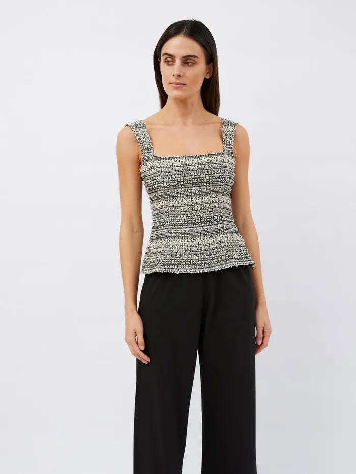 Women Dominique Healy 8211 Naia Cami In BlackIvory The UNDONE Tops