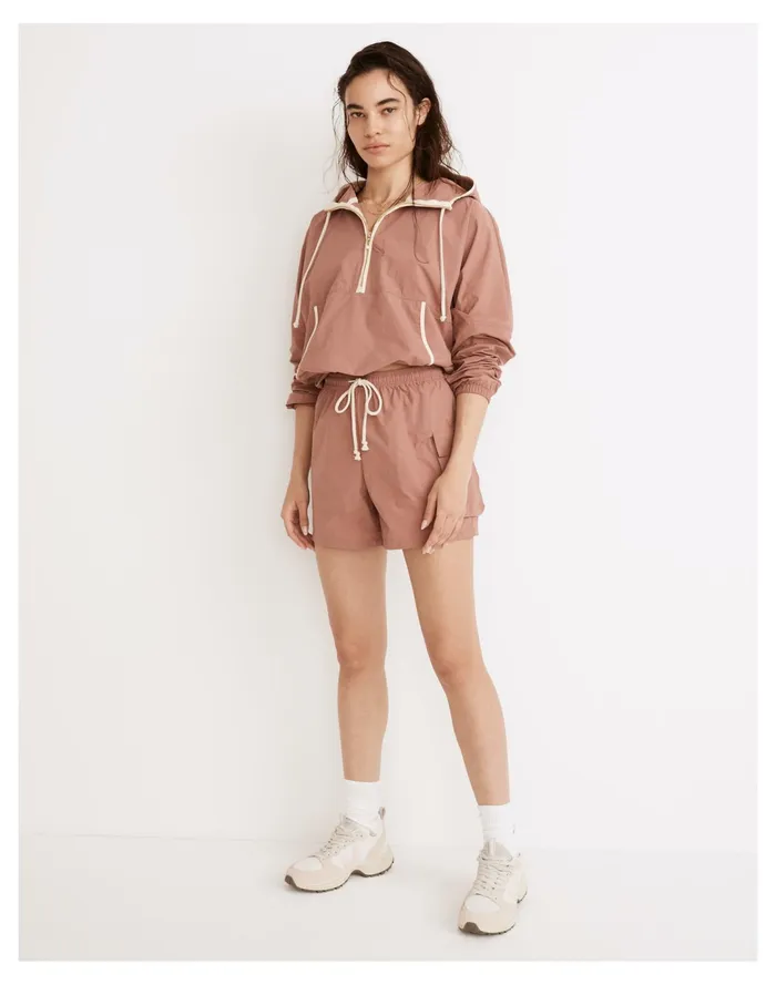 Women Donni Nylon Cargo Shorts Rhubarb Madewell Activewear